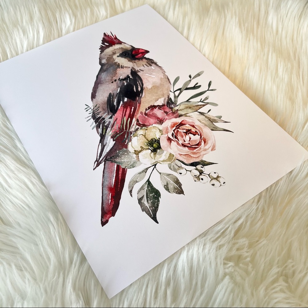 Cardinal Wall Art Print Poster Illustration Unframed - Picture 15 of 17